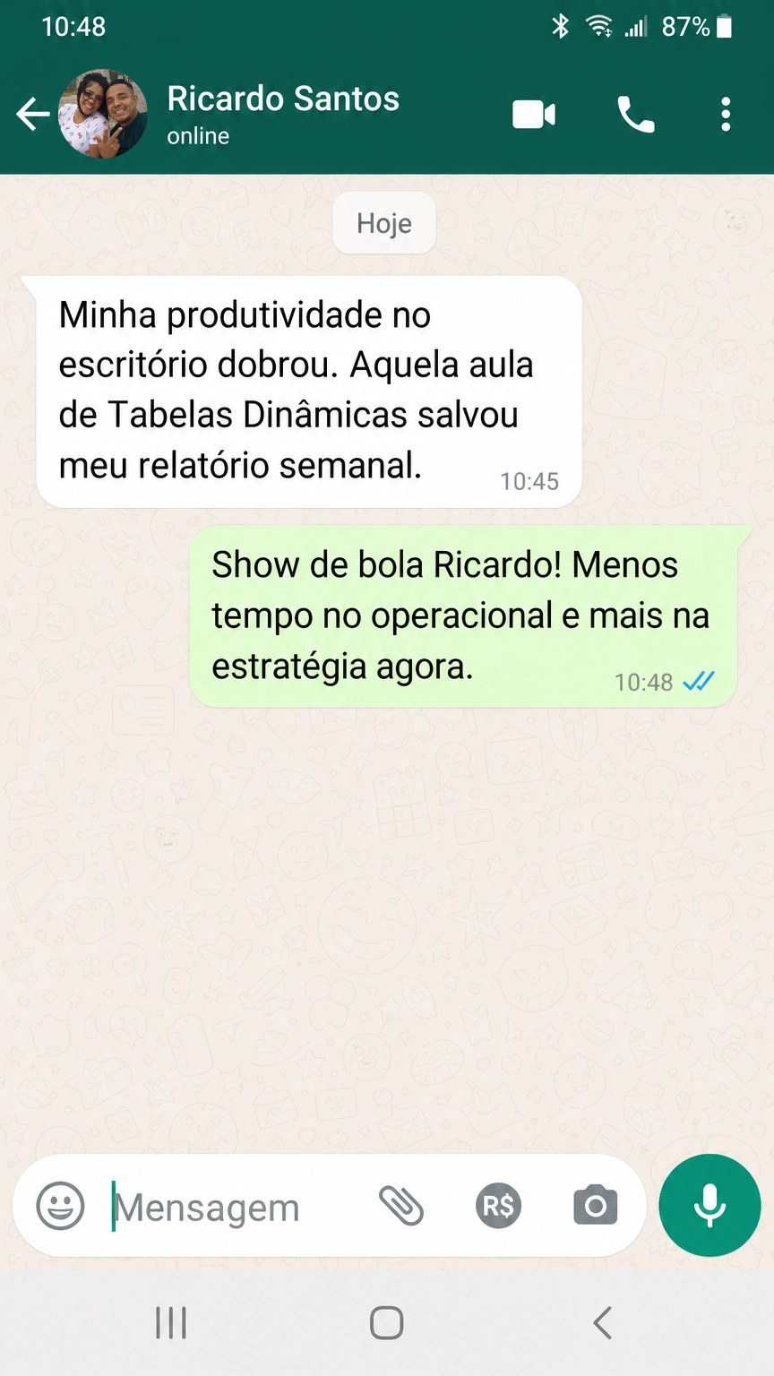 Depoimento WhatsApp