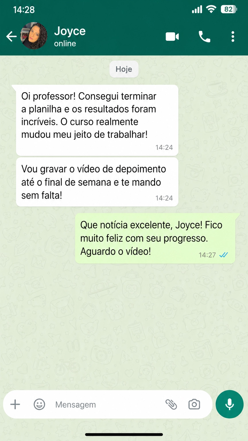 Depoimento WhatsApp